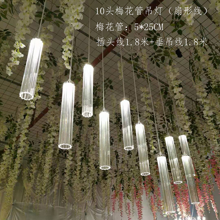 10 arms The plum flower tube chandelier wedding props wedding ceiling decoration