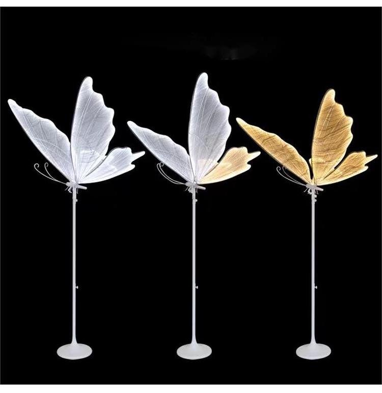 Zhuoyun Unique Design Butterfly Shape Floor Light Table Decoration Acrylic White Wedding Centerpiece