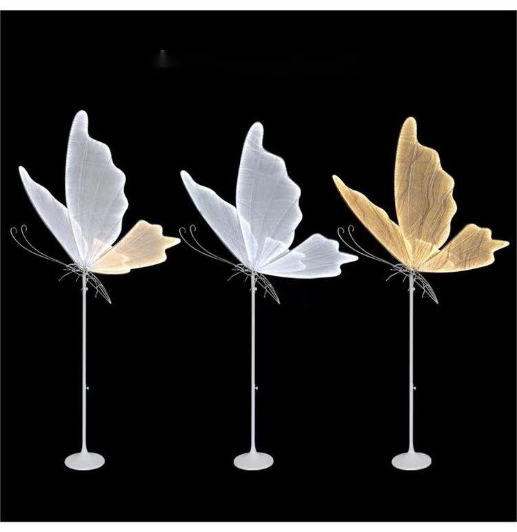 Zhuoyun Unique Design Butterfly Shape Floor Light Table Decoration Acrylic White Wedding Centerpiece