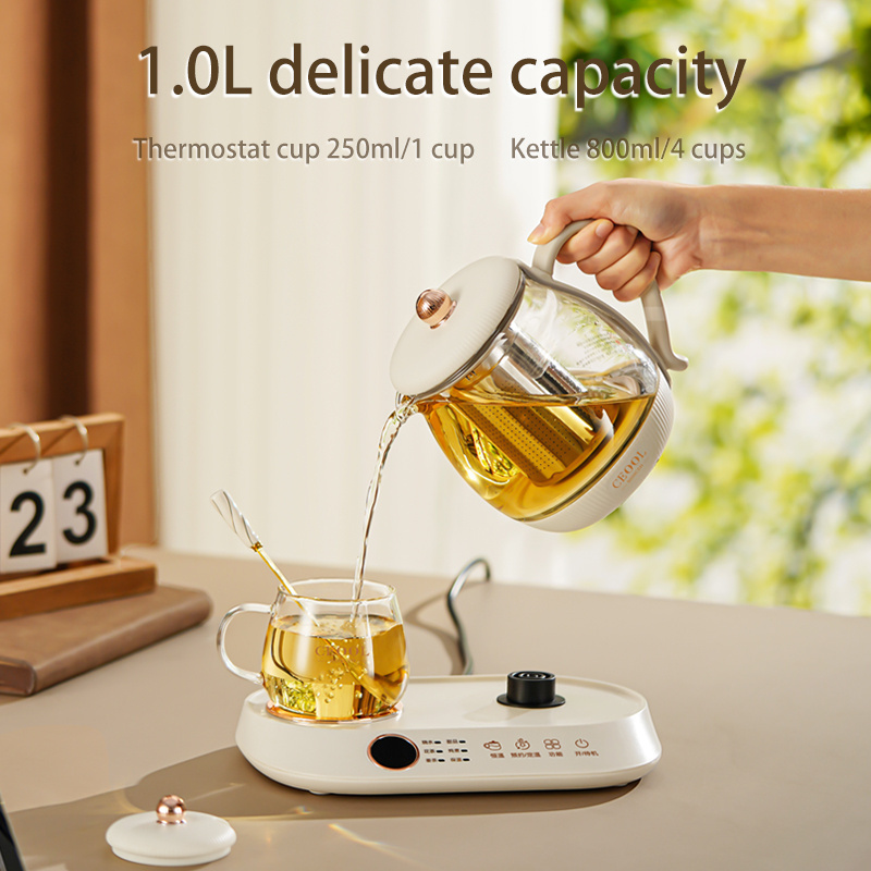 2 Litre Electric Kettle with 360 Degree Base with Auto Shut-off Electric Tea Pot Kettle 2023 New Double Wall Retro Glass Keyword