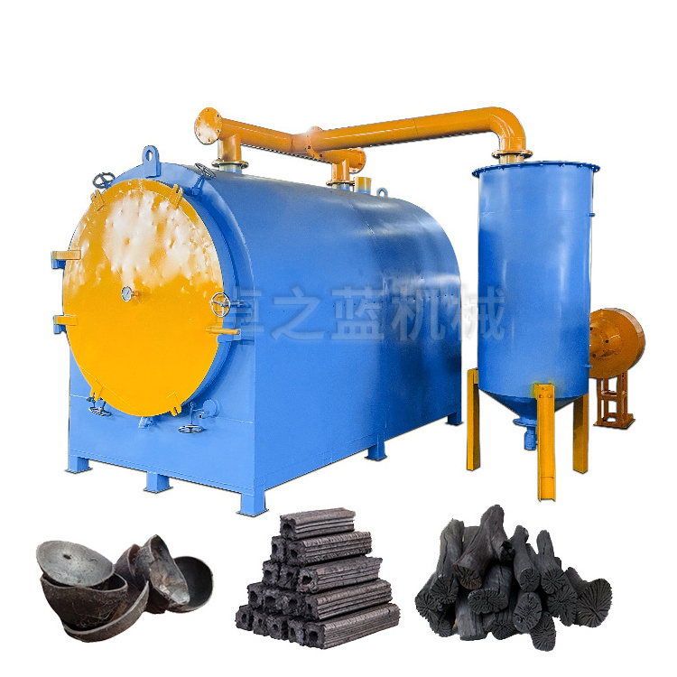 Carbonization Furnace BBQ Charcoal Production Line Small Smokeless Biochar Kiln Wood Coconut Shell Biochar kiln Making Machine