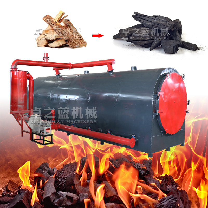 New 6ton Horizontal activated machine coal retort oven kiln briquette wood charcoal carbonization stove furnace Machine on Sale