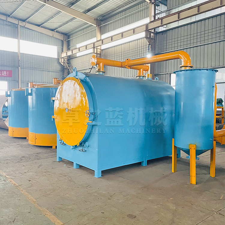 High Capacity Wood recycling Log branches chipping Biochar Barbecue firewood Charcoal retort Making pyrolysis kiln Machine Price