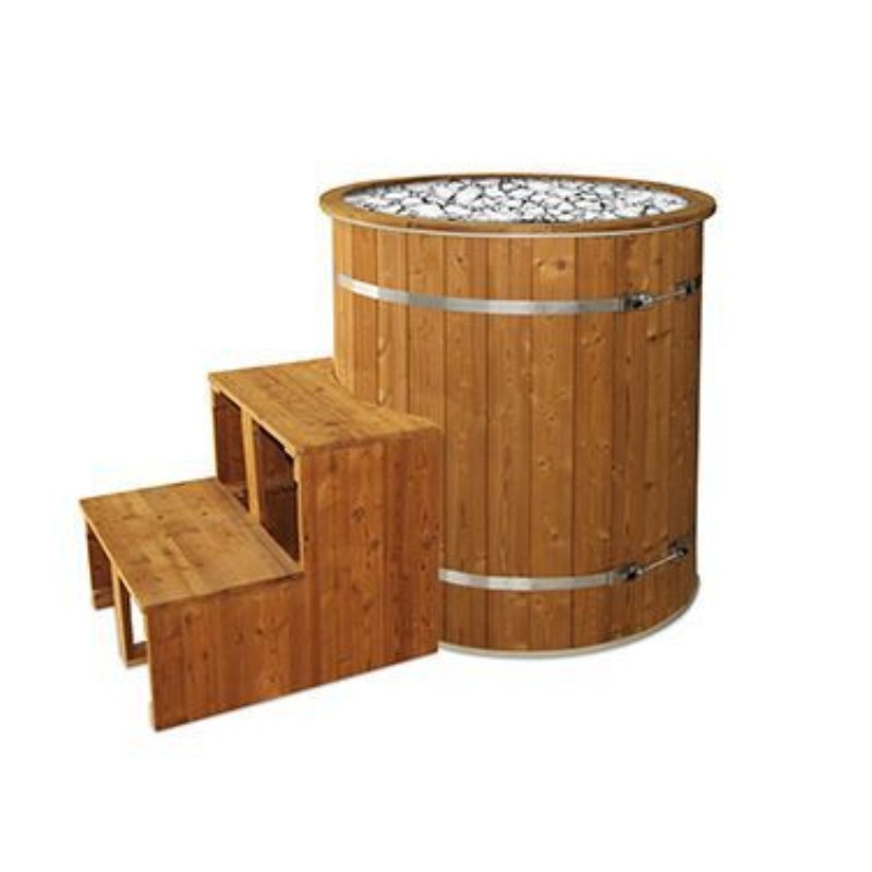 High-Quality Cedar Wooden Outdoor Cold Plunge Tub with Stainless Steel Liner ice bath tub gym ice bathtub spa bathtub ice