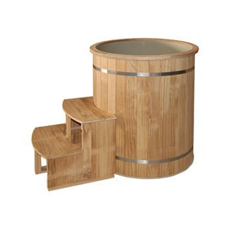 High-Quality Cedar Wooden Outdoor Cold Plunge Tub with Stainless Steel Liner ice bath tub gym ice bathtub spa bathtub ice