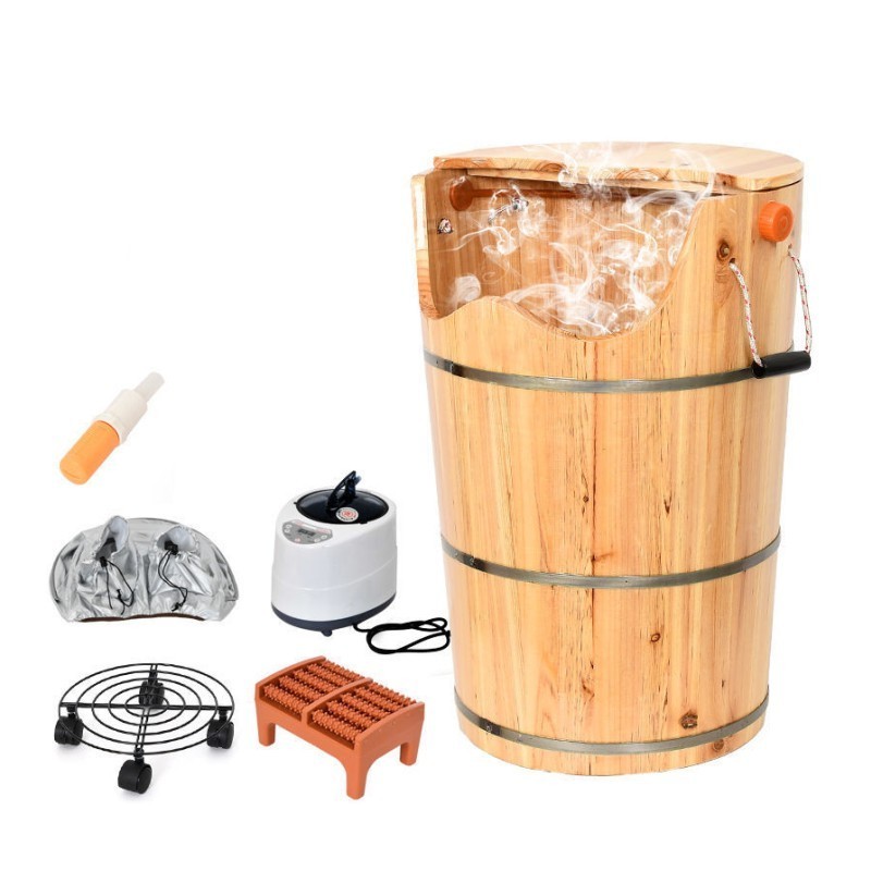 new red cedar Wooden Foot Spa Tub barrel steaming Wooden Bath Bucket Fumigation Foot Spa sauna Bucket  physical therapy machine