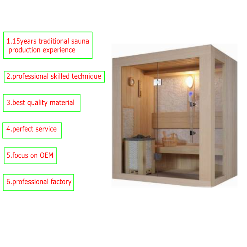 2021 new Finnish saunas with Harvia sauna heater Traditional Style Indoor Wooden Infrared dry steam sauna room portable outdoor