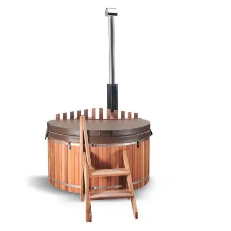 round shape external wood fired burning heater hot tub garden spa outdoor cedar hot tub wood fired hot tub outdoor bathtub