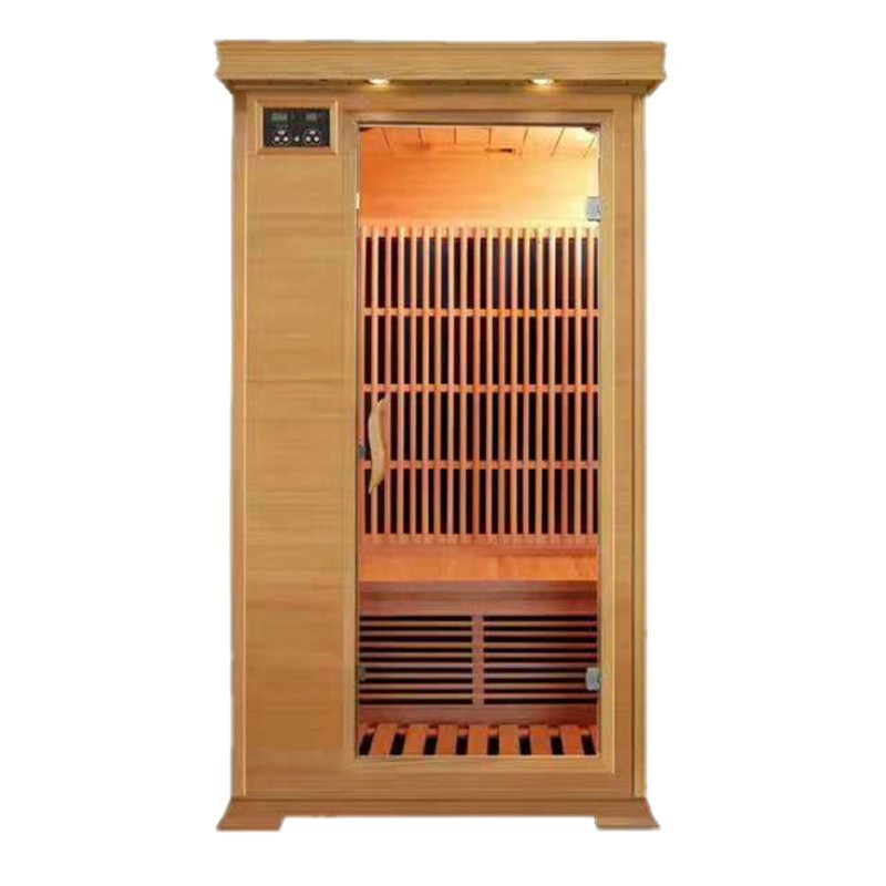 Dynamic Saunas Barcelona 1-2 Person Far Infrared Sauna Curbside Shipping Hemlock