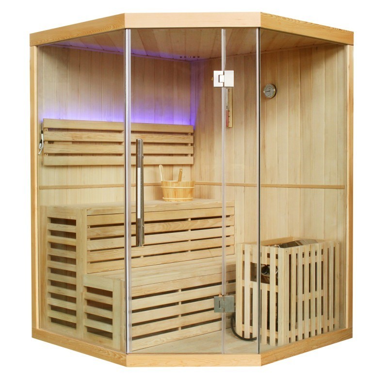 2021 new Finnish saunas with Harvia sauna heater Traditional Style Indoor Wooden Infrared dry steam sauna room portable outdoor