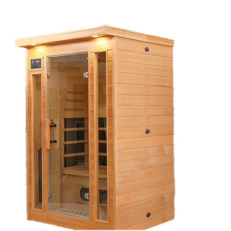 Dynamic Saunas Barcelona 1-2 Person Far Infrared Sauna Curbside Shipping Hemlock