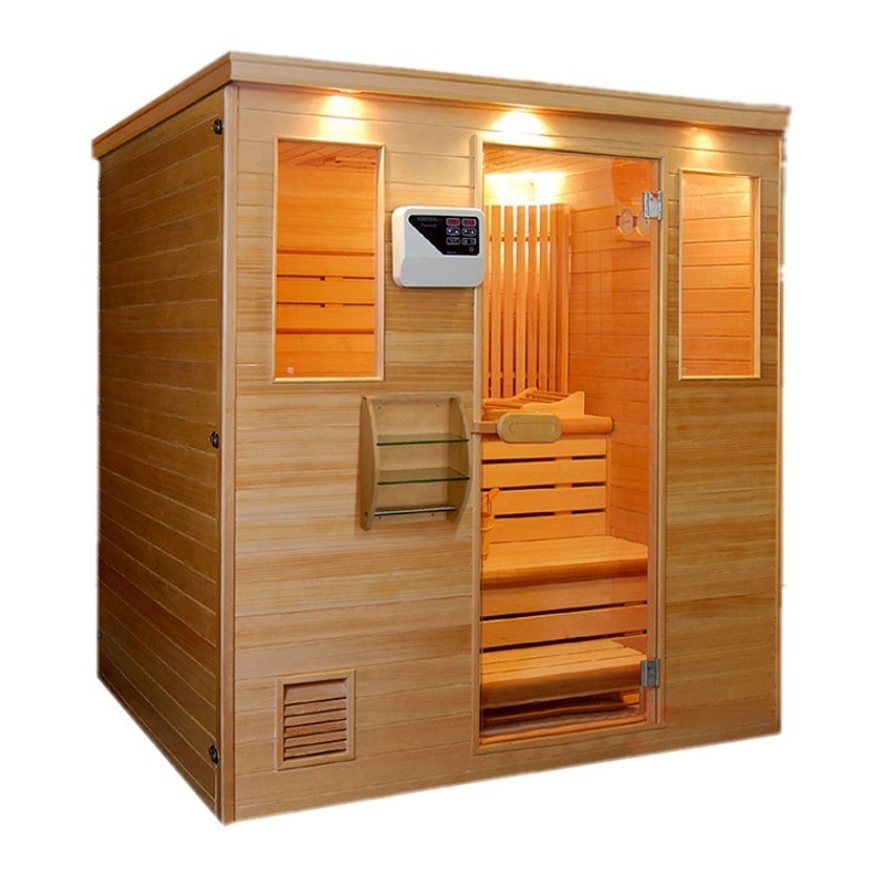 Dynamic Saunas Barcelona 1-2 Person Far Infrared Sauna Curbside Shipping Hemlock