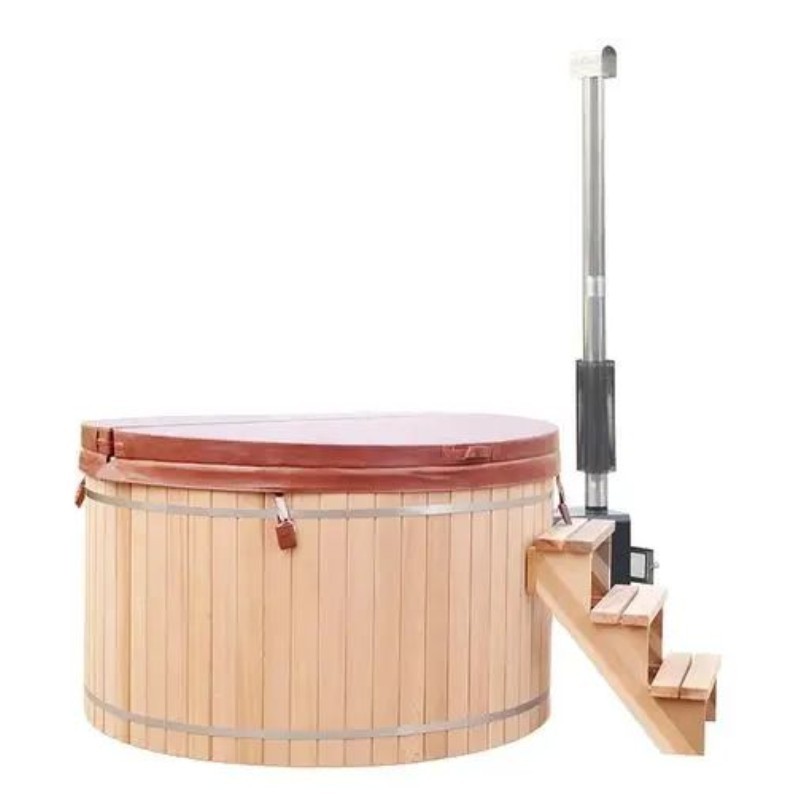 Wooden Wood Fired Hot Tub And Outdoor Barrel Red Cedar Hot Tub outdoor bathtub