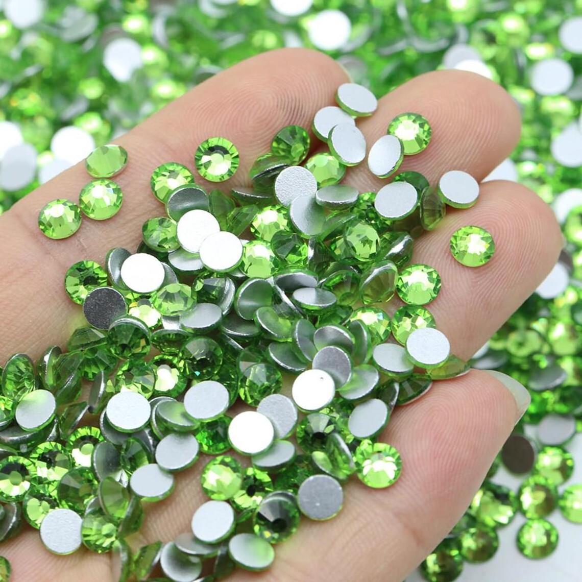 Wholesale SS10 Flat Back Non Hot Fix Glass Nails Art Glue On Rhinestones Stones