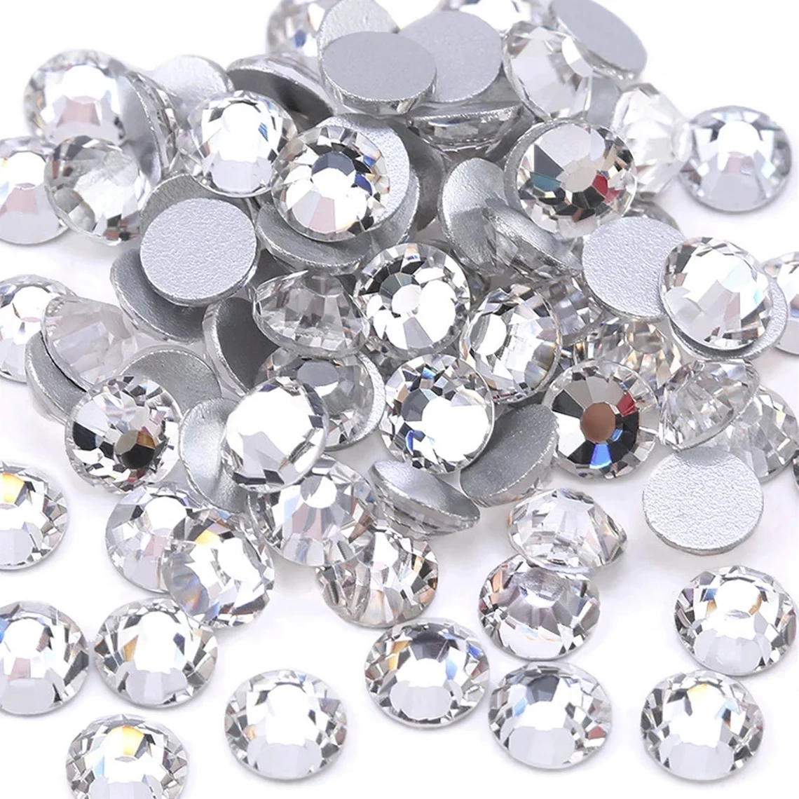 SS2-SS50 Full Size Best Quality Non Hotfix Glass Nail Stones Flat Back Strass Crystal Rhinestones Bulk