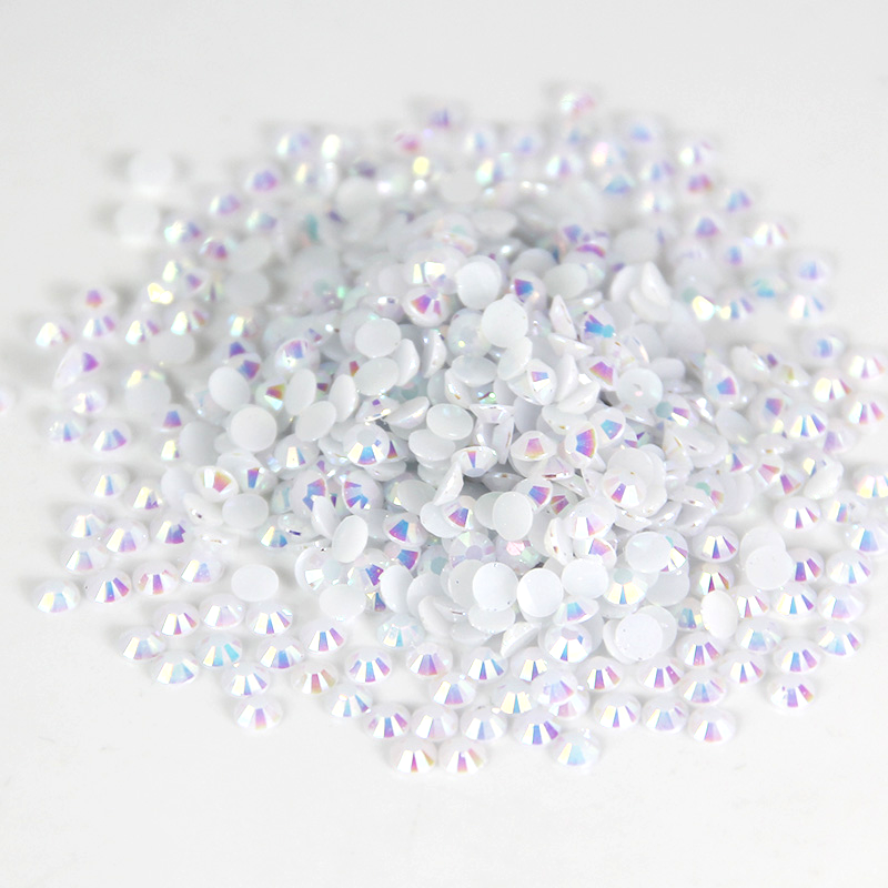 Flat Back 2mm 3mm 4mm 5mm 6mm Resin Rhinestones Glue On Transparent Glass Rhinestones Bulk