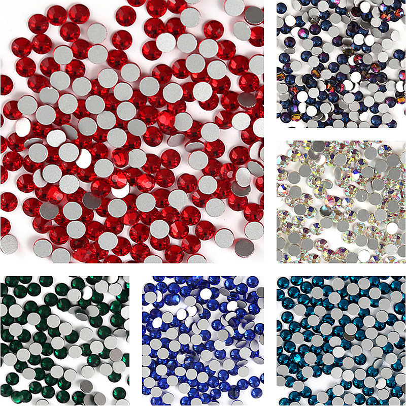 1440pcs Glass Flat Back Rhinestones SS3 SS10 SS16 SS20 For Nails Art Tumblers Crafts Glass Rhinestones SS16