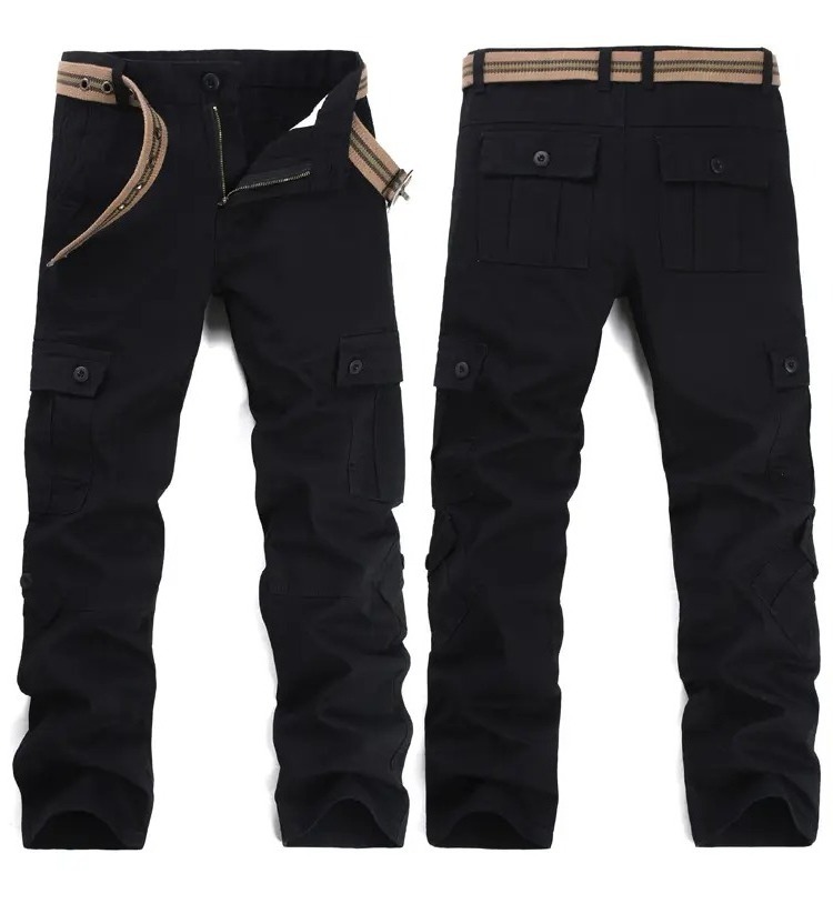 Factory Direct Custom Cargo Pants For Men's 100% Cotton Multi Pocket Cargo Pants Streetwear Style OEM