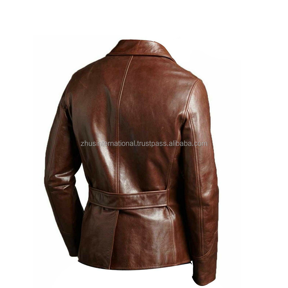 Most Popular Top Quality Custom Men's Leather Jackets Hot Selling Leather Jacket Customized Leather Jacket Zipper Design