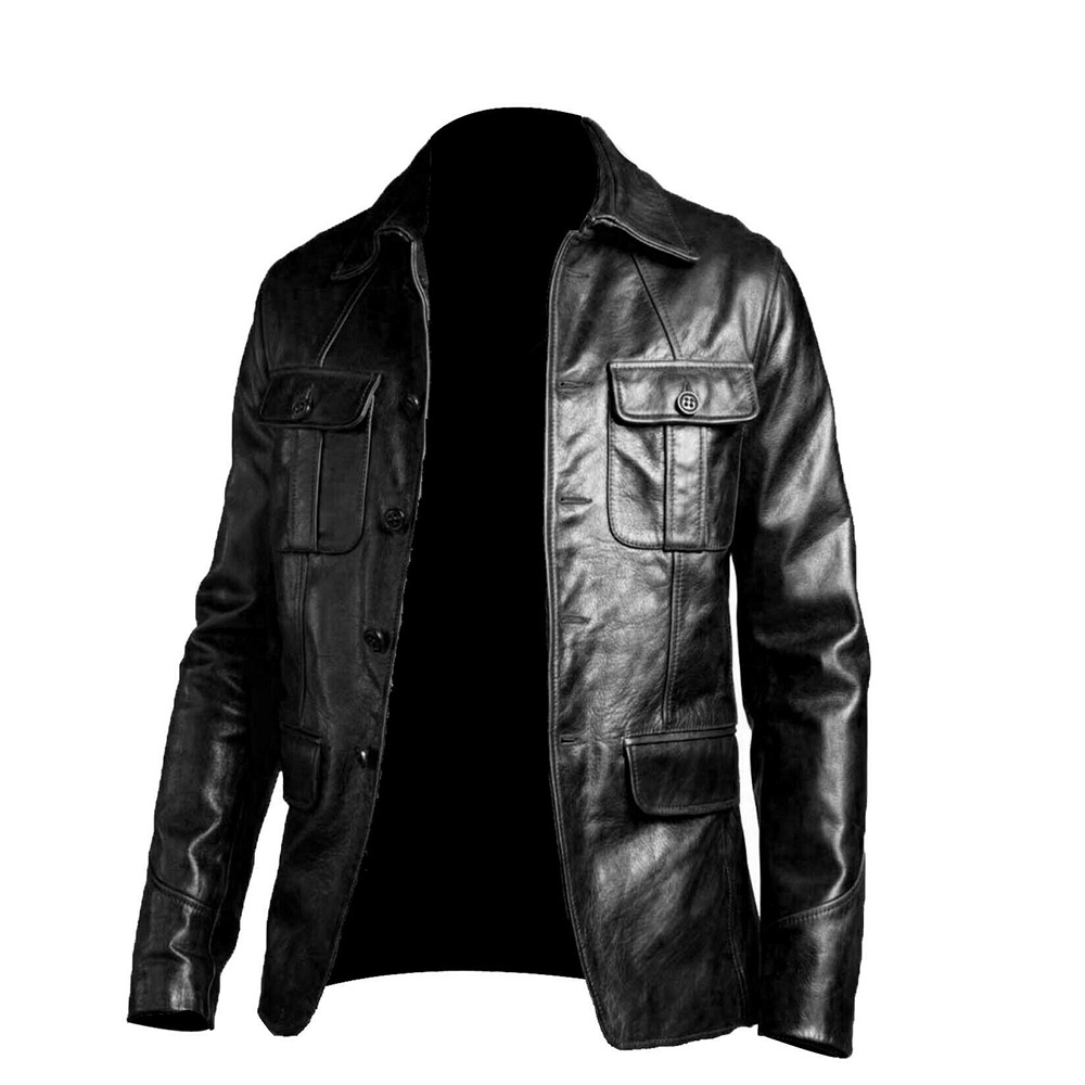 Most Popular Top Quality Custom Men's Leather Jackets Hot Selling Leather Jacket Customized Leather Jacket Zipper Design