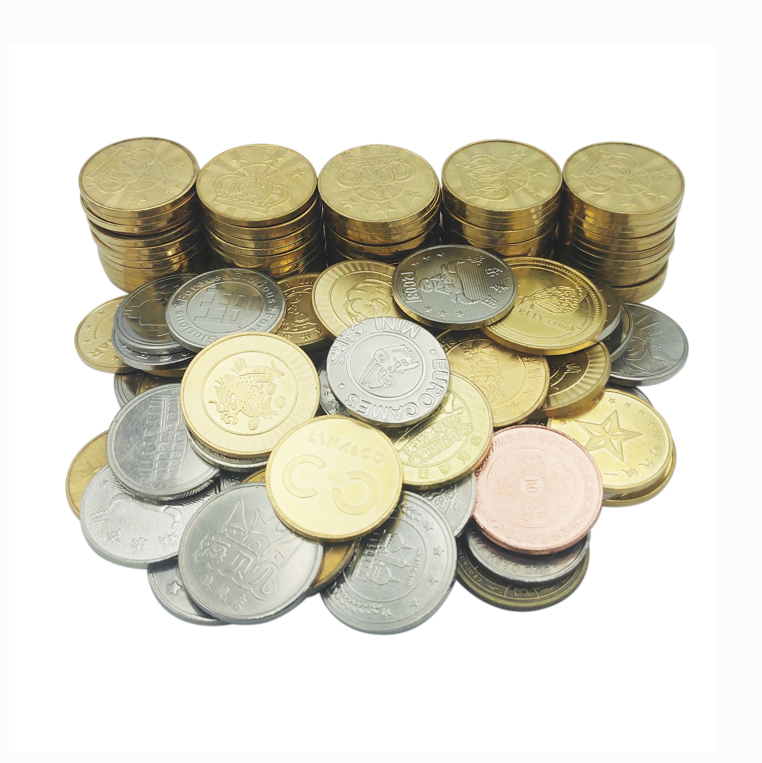 Wholesale customized laundry amusement metal game coin operated vending machine token arcade game token coin