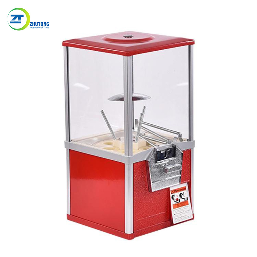 Wholesale Zhutong northern entervending selling 2 inch bulk candy gumball capsule toy red vending machine