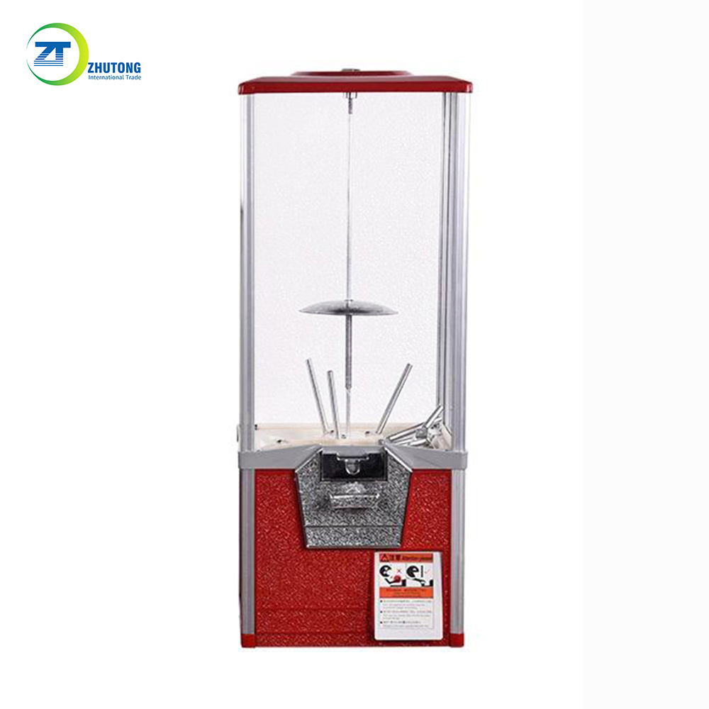 Wholesale Zhutong northern entervending selling 2 inch bulk candy gumball capsule toy red vending machine