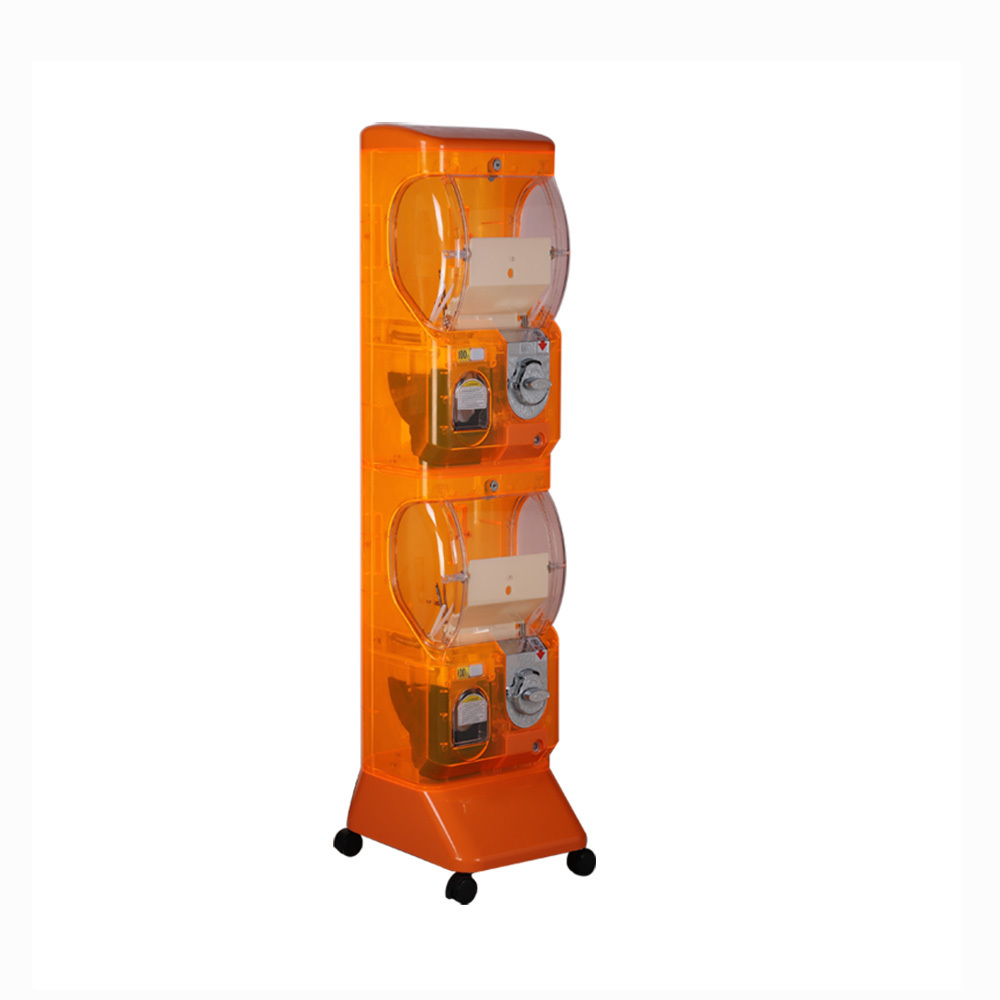 Automatic coin token operated vending machine amusement capsule egg toy gacha rubber bouncy ball crystal vending machine