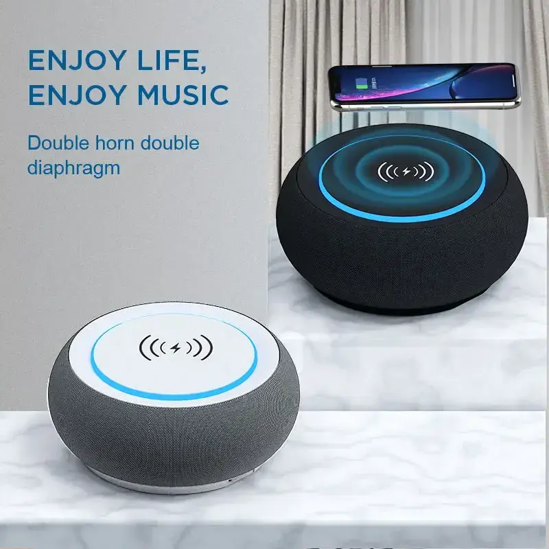 Factory Direct Wireless Charging Board Blue Tooth Speaker Electronic Gadgets Mini BT Speaker Wireless Charger