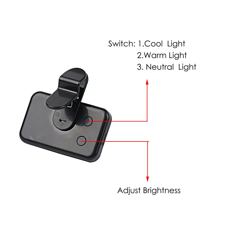 Universal USB Rechargeable Led Fill Light Clip on Laptop Mobile Phone Portable Small Rectangle Mini Selfie Light