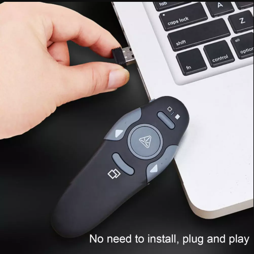 Wireless 2.4G RF Presenter Page Turning Remote Control Air Mouse PowerPoint Clicker PPT Presentation Red Laser Pointer