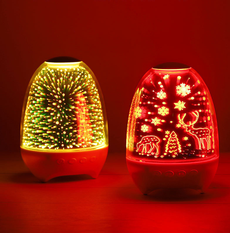 Bedroom Desk Touch Bulb Speakers Colorful Led Night Light Lamp RGB Wireless Music Player Box Christmas Gift Star Speaker