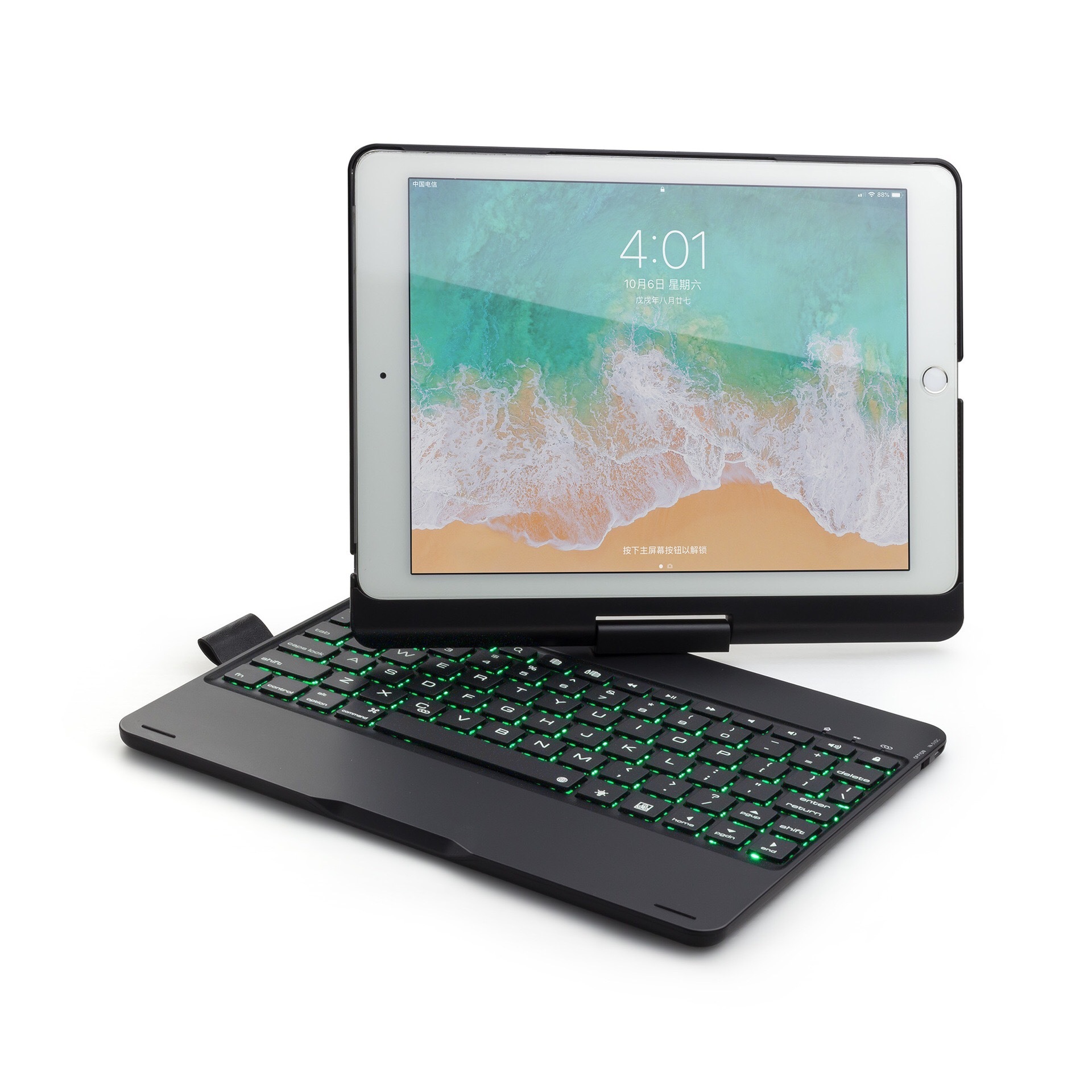 Desktop for Ipad Pro 9.7 Air 2 Key Board Protect Cover Wireless BT Keyboards Cover Light Backlit Case with Keyboard