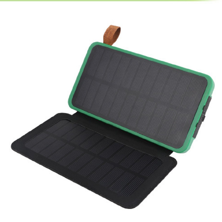 Foldable Multi function Powerbank Folding Solar Panel 10000mAh Power Charging Power Bank Outdoor Emergency Power Solar Bank