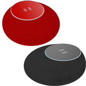 5w fast wireless charging mobile phone slim portable 2 in 1 magnetic charger bluetooth speaker