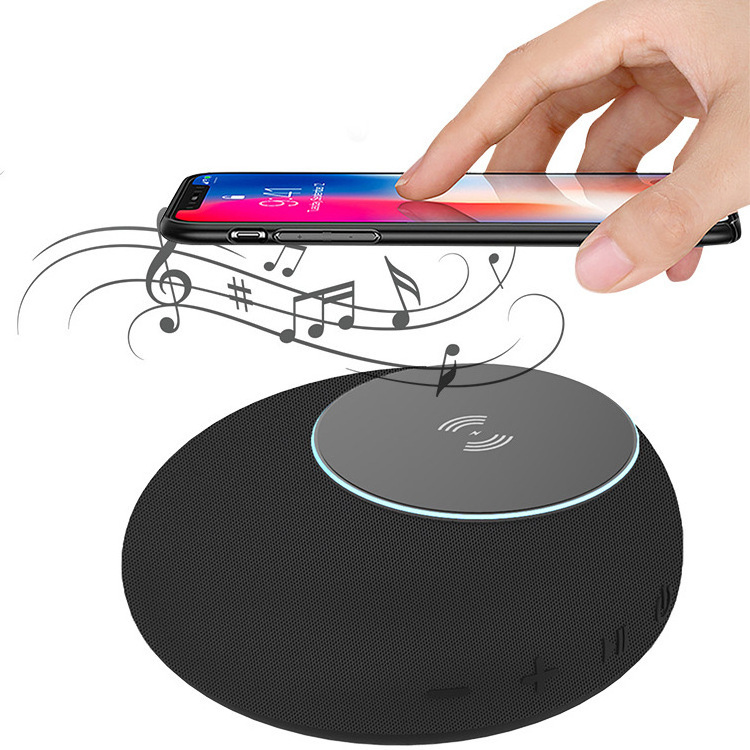 5w fast wireless charging mobile phone slim portable 2 in 1 magnetic charger bluetooth speaker