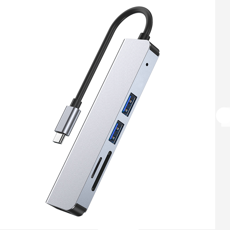 4-in-1 Aluminum Portable USB C 3.0 Por Hubs Docking Station Thunderbolt with USB 2.0 Fast Charging in Stock!