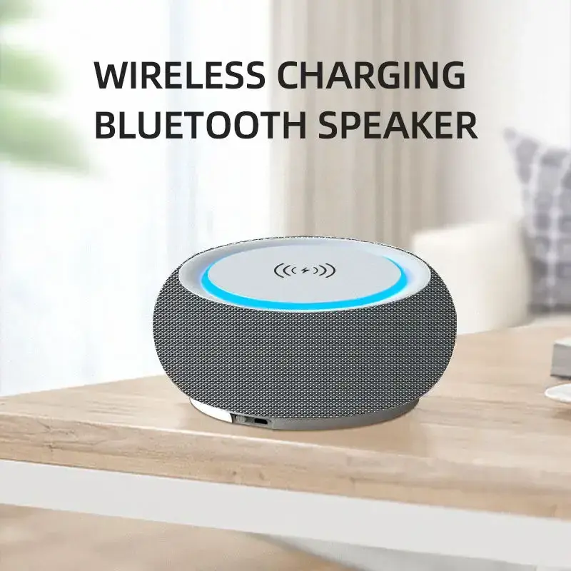 Factory Direct Wireless Charging Board Blue Tooth Speaker Electronic Gadgets Mini BT Speaker Wireless Charger