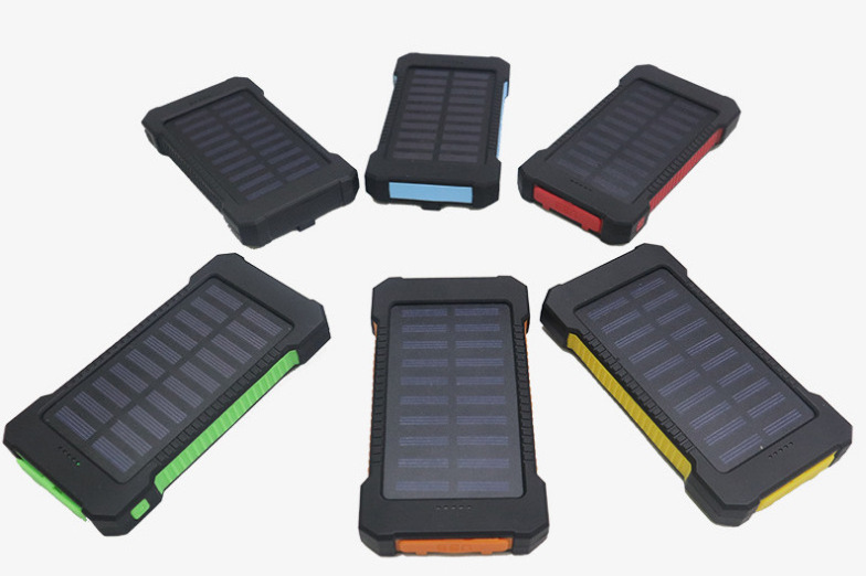 20000mah Dual USB Waterproof Solar Power Bank Li-Polymer Solar Battery Charger Travel Portable Power Station All Micro USB