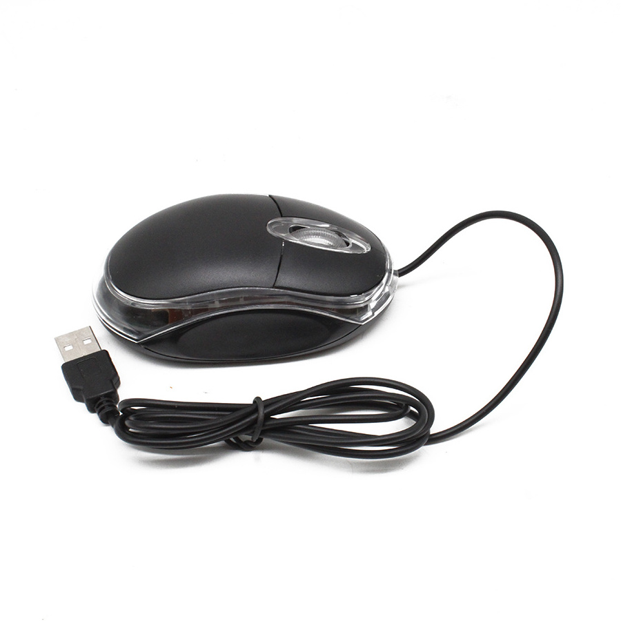 OEM Cheap Price USB Wired Mouse 3keys 1000dpi Optical Mice for PC Laptop Mini Package Small Photoelectric Mouse