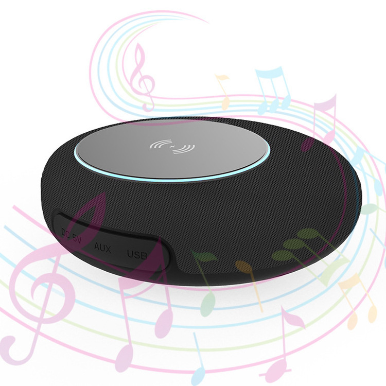 5w fast wireless charging mobile phone slim portable 2 in 1 magnetic charger bluetooth speaker