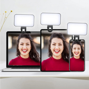 Universal USB Rechargeable Led Fill Light Clip on Laptop Mobile Phone Portable Small Rectangle Mini Selfie Light