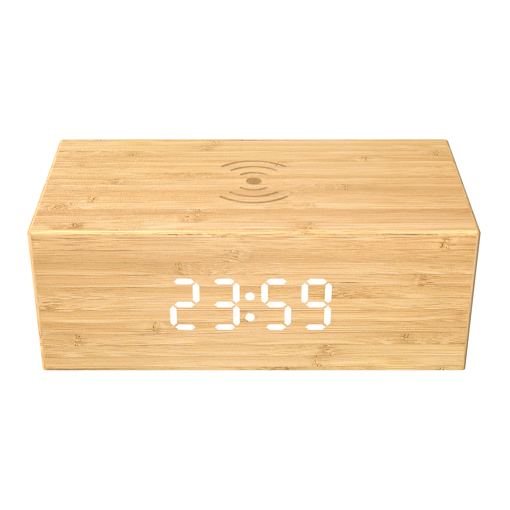 3 In 1 Alarm Clock Multifunction Portable Wooden BT Speaker Led Mobile Phone Station Fast Charging Qi Wireless Charger