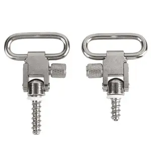 2Pcs Hunting Accessories 1" inch Steel Mounts Studs Machine Screw Sling Swivels