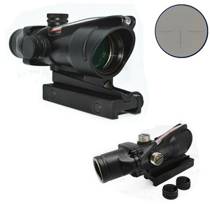 scope ACOG 4X32 Real Fiber Optics Red Green Illuminated Chevron Glass Etched Reticle Optical Sight