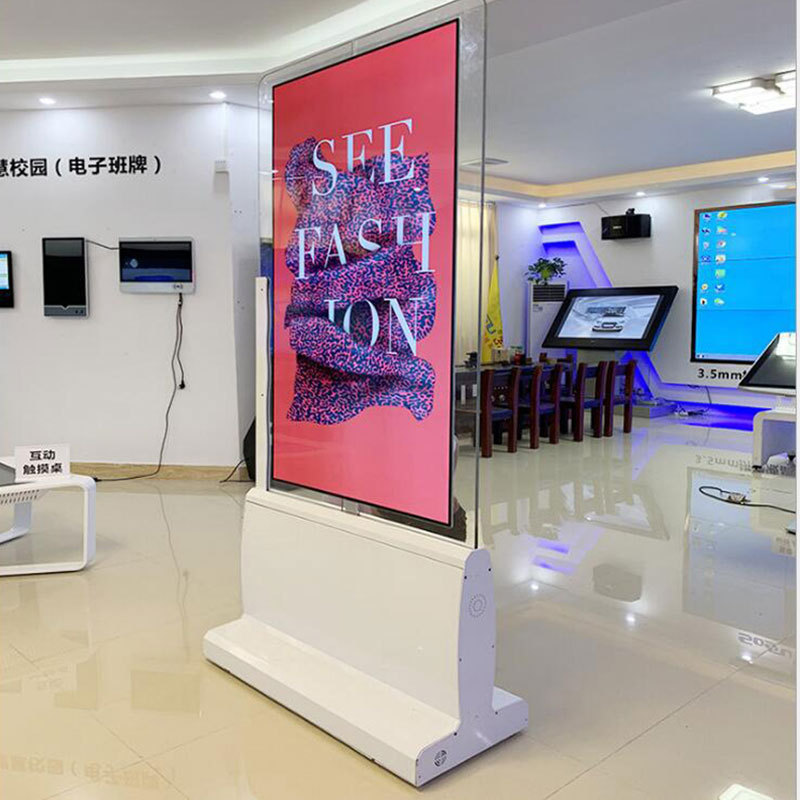 New Design 55 Inch Indoor Advertising Kiosk Android System Digital Signage and Display OLED Double sides Screen Display