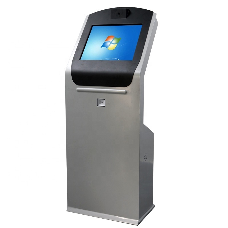 Kiosk hotel check in camera QR scanner queue management touch screen self service kiosk check in kiosk for airport