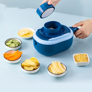 Kitchen Utensils Multifunctional Hand Held Vegetable And Fruit Chopper Cutter Potato Slicer Shredder with Drain Basket