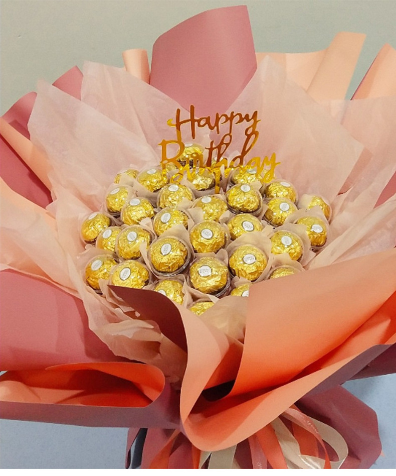 DIY Bouquet Wrapping Plastic Hollow Transparent Chocolate Cup Holder Valentine's Bouquet Chocolate Bouquet Flower  Wrapping