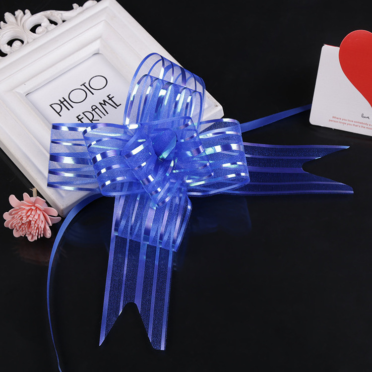 New Arrival PP Gift Ribbon Pull Bow Gift Wrapping Accessories Christmas Gifts Box and Trees Ornament Organza Ribbon Bow